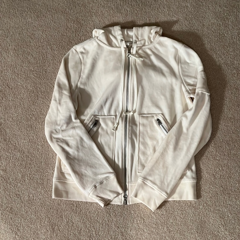 Banana Republic velour white hoodie